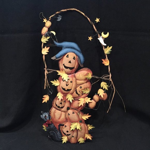 Other - Fall/Halloween Decor, Aluminum, Scarecrow, Pumpkin